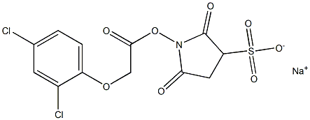 2,4-DICHLOROPHENOXYACETIC ACID SULFO-N-HYDROXYSUCCINIMIDE ESTER SODIUM SALT Struktur