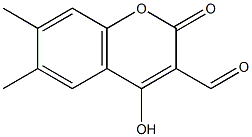 4-HYDROXY-6,7-DIMETHYL-2-OXO-2H-CHROMENE-3-CARBALDEHYDE Struktur