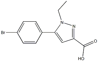 5-(4-BROMOPHENYL)-1-ETHYL-1H-PYRAZOLE-3-CARBOXYLIC ACID Struktur