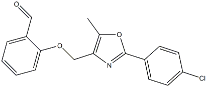 2-[2-(4-CHLORO-PHENYL)-5-METHYL-OXAZOL-4-YLMETHOXY]-BENZALDEHYDE Struktur