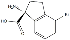 (1R)-1-AMINO-4-BROMOINDANECARBOXYLIC ACID Struktur