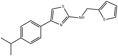 4-(4-ISOPROPYLPHENYL)-N-((THIOPHEN-2-YL)METHYL)THIAZOL-2-AMINE Struktur