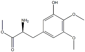 METHYL (2S)-2-AMINO-3-(3-HYDROXY-4,5-DIMETHOXYPHENYL)PROPANOATE Struktur