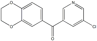 3-CHLORO-5-[3,4-(ETHYLENEDIOXY)BENZOYL]PYRIDINE Structure