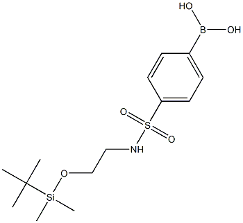 4-(N-(2-(TBDMSO)ETHYL)SULFAMOYL)PHENYLBORONIC ACID Struktur