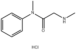 N-METHYL-2-METHYLAMINO-N-PHENYL-ACETAMIDE HCL Struktur