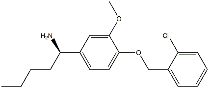 (1R)-1-(4-[(2-CHLOROPHENYL)METHOXY]-3-METHOXYPHENYL)PENTYLAMINE Struktur