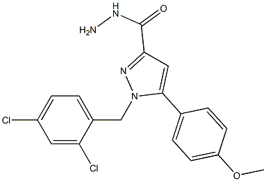 1-(2,4-DICHLOROBENZYL)-5-(4-METHOXYPHENYL)-1H-PYRAZOLE-3-CARBOHYDRAZIDE Struktur