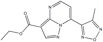 ETHYL 7-(4-METHYL-1,2,5-OXADIAZOL-3-YL)PYRAZOLO[1,5-A]PYRIMIDINE-3-CARBOXYLATE Struktur