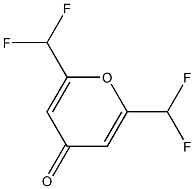 2,6-BIS(DIFLUOROMETHYL)PYRAN-4-ONE Struktur