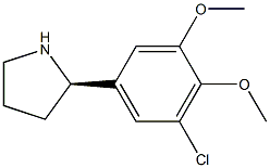 5-((2R)PYRROLIDIN-2-YL)-3-CHLORO-1,2-DIMETHOXYBENZENE Struktur