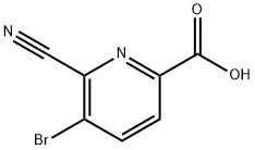 5-BROMO-6-CYANOPYRIDINE-2-CARBOXYLIC ACID Struktur