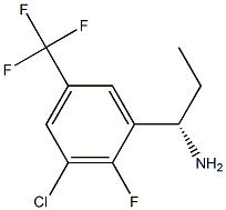 (1S)-1-[3-CHLORO-2-FLUORO-5-(TRIFLUOROMETHYL)PHENYL]PROPYLAMINE Struktur