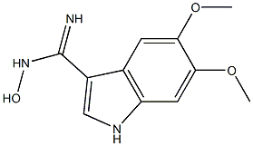 5,6-DIMETHOXY-N-HYDROXYINDOLE-3-CARBOXAMIDINE Struktur