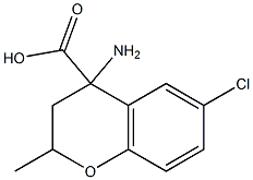 4-AMINO-6-CHLORO-2-METHYLCHROMAN-4-CARBOXYLIC ACID Struktur