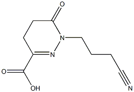 1-(3-CYANOPROPYL)-6-OXO-1,4,5,6-TETRAHYDROPYRIDAZINE-3-CARBOXYLIC ACID Struktur