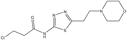 3-CHLORO-N-[5-(2-MORPHOLIN-4-YLETHYL)-1,3,4-THIADIAZOL-2-YL]PROPANAMIDE Struktur