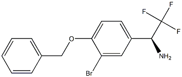 (1S)-1-[3-BROMO-4-(PHENYLMETHOXY)PHENYL]-2,2,2-TRIFLUOROETHYLAMINE Struktur