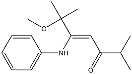 6-METHOXY-2,6-DIMETHYL-5-PHENYLAMINO-HEPT-4-EN-3-ONE Struktur