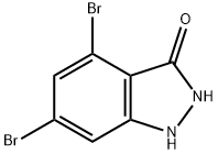 4,6-DIBROMO-3-HYDROXY-1H-INDAZOLE Struktur