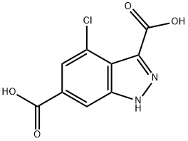 4-CHLORO-3,6-(1H)INDAZOLE DICARBOXYLIC ACID Struktur