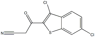 3-(3,6-DICHLOROBENZO[B]THIOPHEN-2-YL)-3-OXOPROPANENITRILE Struktur