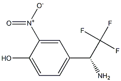 4-((1R)-1-AMINO-2,2,2-TRIFLUOROETHYL)-2-NITROPHENOL Struktur