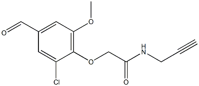 2-(2-CHLORO-4-FORMYL-6-METHOXYPHENOXY)-N-PROP-2-YNYLACETAMIDE Struktur