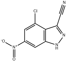 4-CHLORO-3-CYANO-6-NITRO-1H-INDAZOLE Struktur