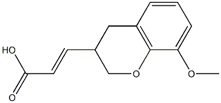 (2E)-3-(8-METHOXY-3,4-DIHYDRO-2H-CHROMEN-3-YL)ACRYLIC ACID Struktur