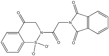 2-[2-(1,1-DIOXIDO-4-OXO-3,4-DIHYDRO-2H-1,2-BENZOTHIAZIN-2-YL)-2-OXOETHYL]-1H-ISOINDOLE-1,3(2H)-DIONE Struktur