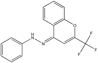 2-TRIFLUOROMETHYL-4H-CHROMENE-4-ONE N-PHENYLHYDRAZONE Struktur