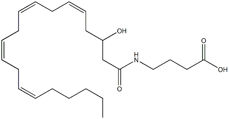 4-[[(3-HYDROXY)-1-OXO-5Z,8Z,11Z,14Z-EICOSATETRAENYL]AMINO]-BUTANOIC ACID Struktur