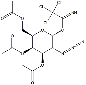 3,4,6-TRI-O-ACETYL-2-AZIDO-2-DEOXY-ALPHA-D-GALACTOPYRANOSYL TRICHLOROACETIMIDATE Struktur