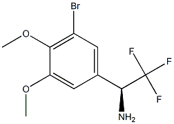 (1S)-1-(5-BROMO-3,4-DIMETHOXYPHENYL)-2,2,2-TRIFLUOROETHYLAMINE Struktur