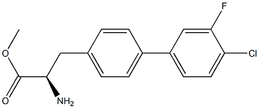 METHYL (2R)-2-AMINO-3-[4-(4-CHLORO-3-FLUOROPHENYL)PHENYL]PROPANOATE Struktur