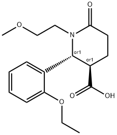 (2R,3R)-2-(2-ETHOXYPHENYL)-1-(2-METHOXYETHYL)-6-OXOPIPERIDINE-3-CARBOXYLIC ACID Struktur