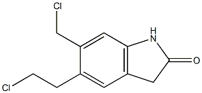 6-CHLOROMETHYL-5(2-CHLOROETHYL)-1,3-DIHYDRO-2H-INDOL-2-ONE Struktur