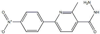 2-METHYL-6-(4-NITROPHENYL)PYRIDINE-3-CARBOHYDRAZIDE Struktur