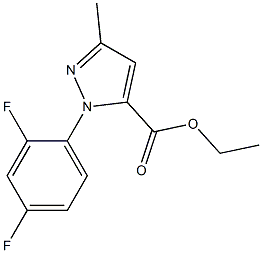 1-(2,4-DIFLUOROPHENYL)-3-METHYL-1H-PYRAZOLE-5-CARBOXYLIC ACID ETHYL ESTER Struktur