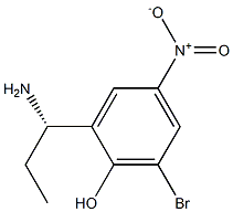 2-((1S)-1-AMINOPROPYL)-6-BROMO-4-NITROPHENOL Struktur