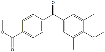 METHYL 4-(3,5-DIMETHYL-4-METHOXYBENZOYL)BENZOATE Struktur