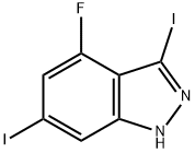 3,6-DIIODO-4-FLUOROINDAZOLE Struktur
