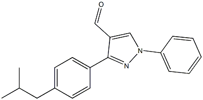 3-(4-ISOBUTYLPHENYL)-1-PHENYL-1H-PYRAZOLE-4-CARBALDEHYDE Struktur