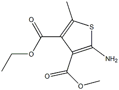 2-AMINO-5-METHYL-THIOPHENE-3,4-DICARBOXYLIC ACID 4-ETHYL ESTER 3-METHYL ESTER Struktur