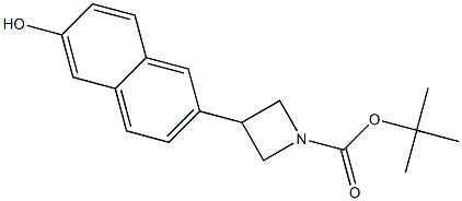 1-BOC-3-(6-HYDROXY-NAPHTHALEN-2-YL)-AZETIDINE Struktur