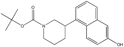 1-BOC-3-(6-HYDROXY-NAPHTHALEN-1-YL)-PIPERIDINE Struktur