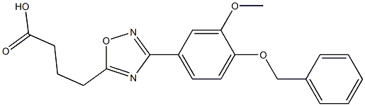 4-(3-[4-(BENZYLOXY)-3-METHOXYPHENYL]-1,2,4-OXADIAZOL-5-YL)BUTANOIC ACID Struktur