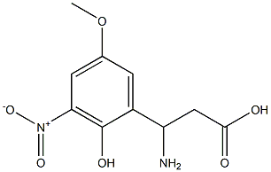 3-AMINO-3-(2-HYDROXY-5-METHOXY-3-NITRO-PHENYL)-PROPIONIC ACID Struktur