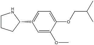 4-((2S)PYRROLIDIN-2-YL)-2-METHOXY-1-(2-METHYLPROPOXY)BENZENE Struktur